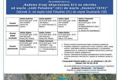 Spotkanie informacyjne w sprawie przebiegu S12