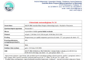 Ostrzeżenie meteorologiczne Nr 24