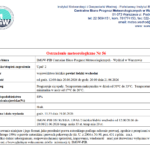 Ostrzeżenie meteorologiczne Nr 56