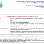 Komunikat meteorologiczny z godz. 12:25 dnia 16.07.2026