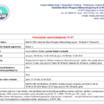 Ostrzeżenie meteorologiczne Nr 87