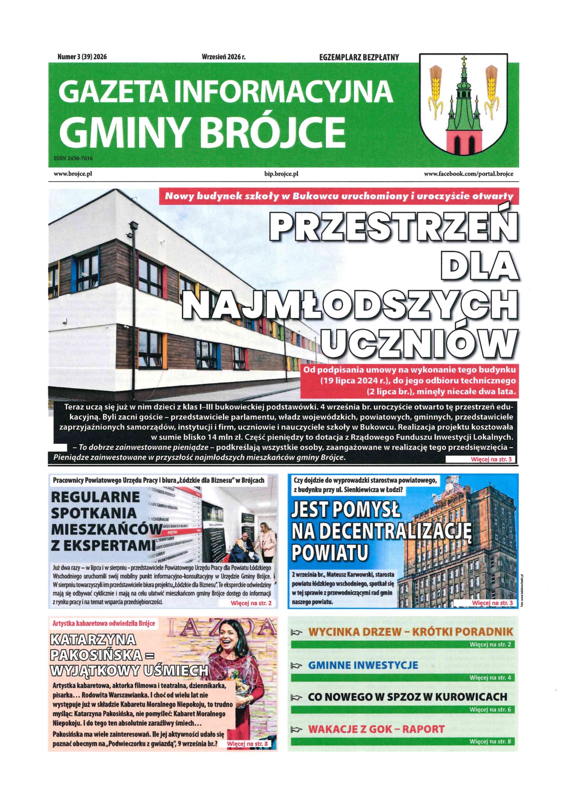 NOWA GAZETA INFORMACYJNA GMINY BRÓJCE