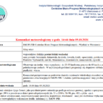 Komunikat meteorologiczny z godz. 14:44 dnia 09.10.2026